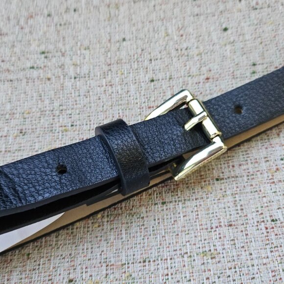 Steve Madden Women Belt Blacj Faux Leather Vegan Skinny Waistband Size XL - Picture 1 of 8